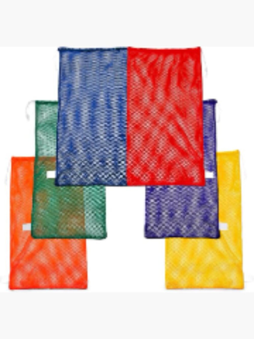 Champion Sports Mesh Equipment Bag - Heavy-Duty Nylon Drawstring Storage Sack